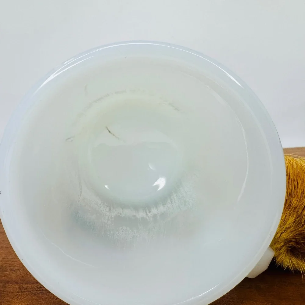 Vintage Avon Milk Glass Train Shaving Mug & Dubl Duck M-4 Aluminum Brush Set